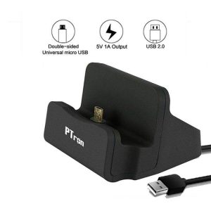 PTron Cradle Station Charger With Micro USB (Black)