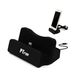 PTron Cradle USB To Lightning USB Station Charger (Black)
